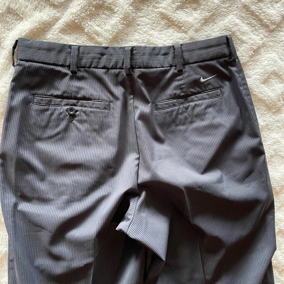 Nike black pinstripe flat front golf pants size 32x31 1/2 - Picture 4 of 13